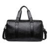 Leather Sports Duffle Bag - Oversized Yoga & Gym Tote with Travel Compartment