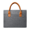 Gray Business Laptop Bag - Professional Briefcase & Messenger Bag