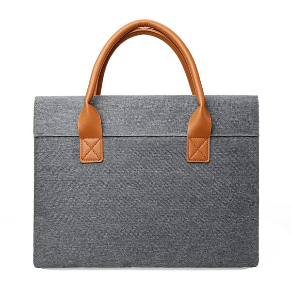 Gray Business Laptop Bag - Professional Briefcase & Messenger Bag