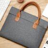 Gray Business Laptop Bag - Professional Briefcase & Messenger Bag