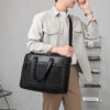 Genuine Leather Business Laptop Bag - Professional Briefcase & Messenger Bag