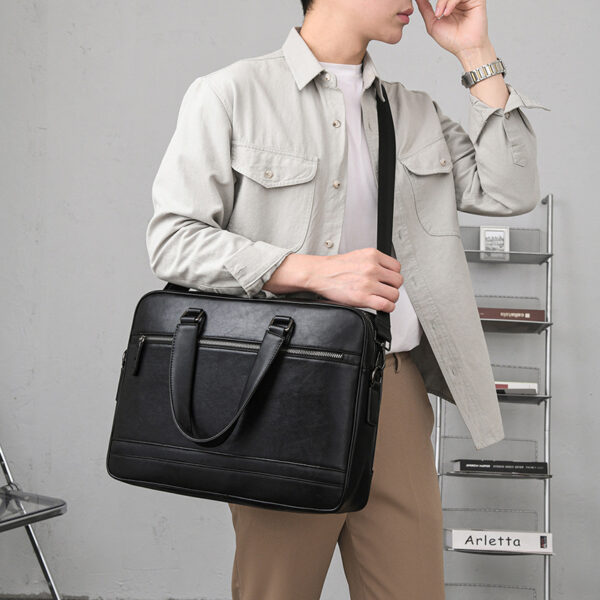Genuine Leather Business Laptop Bag - Professional Briefcase & Messenger Bag