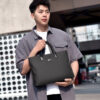 Large Capacity Black Business Laptop Bag - Professional Briefcase & Computer Messenger Bag