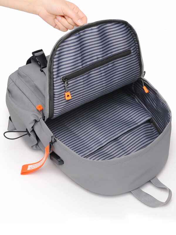 Gray Large Capacity Multi-Purpose Laptop Backpack - Durable Computer Bag & School Bookbag