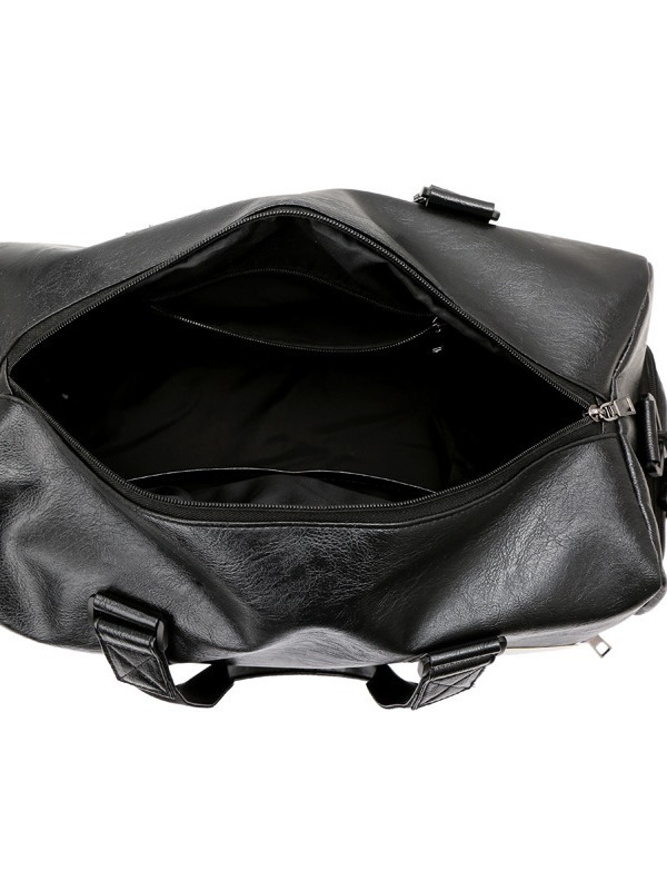 Leather Sports Duffle Bag - Oversized Yoga & Gym Tote with Travel Compartment