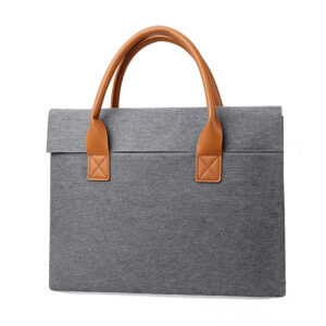 Gray Business Laptop Bag - Professional Briefcase & Messenger Bag