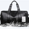 Leather Sports Duffle Bag - Oversized Yoga & Gym Tote with Travel Compartment