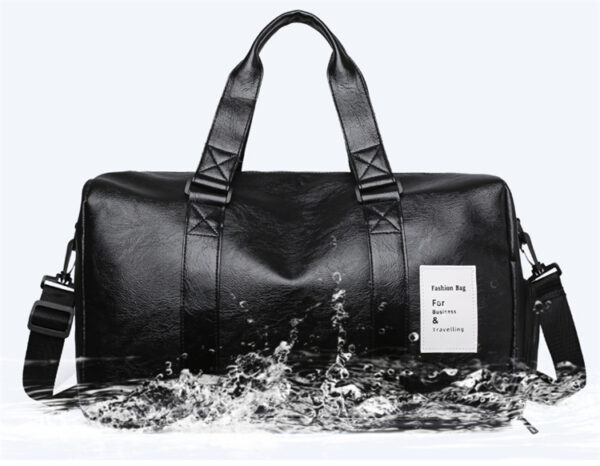 Leather Sports Duffle Bag - Oversized Yoga & Gym Tote with Travel Compartment